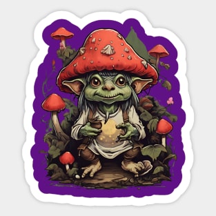 Goblincore Goblin Cottagecore Vintage Sticker
